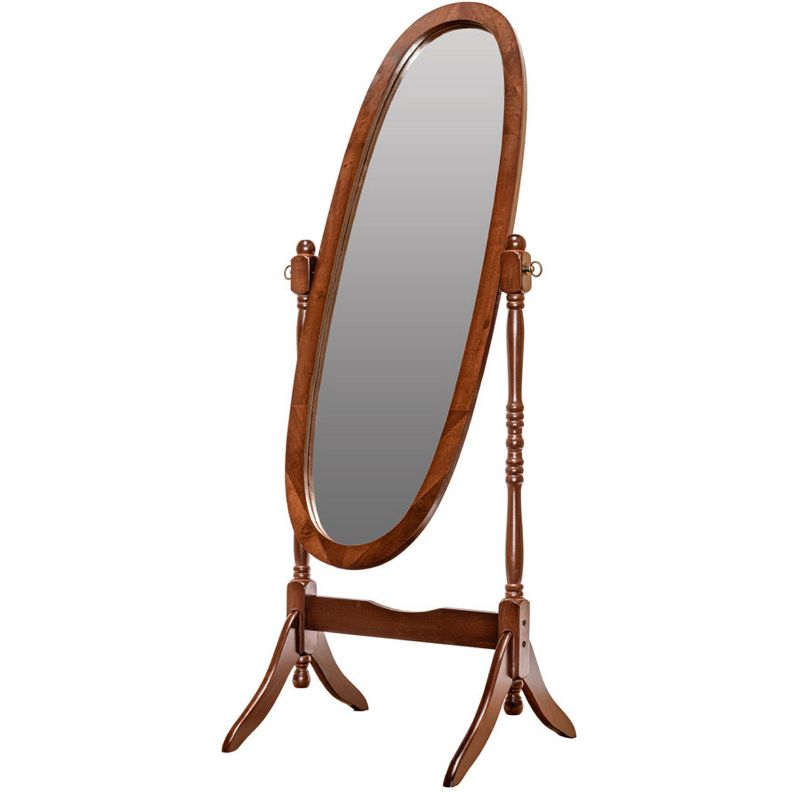 Legacy Decor Swivel Full Length Free Standing Wood Cheval Floor Mirror, 1 of 5
