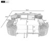Outdoor Rattan Sectional Sofa Set, Quadrilateral Spa Surround Frame with Sofa Seats and Storage Spaces 4W, Gray/Beige -ModernLuxe - 3 of 4