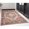 Well Woven Kings Court Zazzu Multi Red Non-Slip Rubber Backed Oriental Medallion Rug - Hallway, Entryway & Kitchen -Machine-Washable - 3 of 4