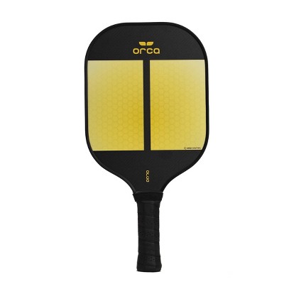 Orca Amity Carbon Fiber Pickleball Paddle with Neoprene Cover - Yellow/Black