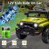 Ride On Truck for Kids, 12V Battery Powered Toy Car with Remote Control, Spring Suspension, LED Headlight and Music, for Girls Boys - 3 of 4