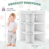 Costway 3-Tier Kids Corner Toy Storage Organizer with USB Ports and Outlets 9 Cubbies Grey/White - 3 of 4