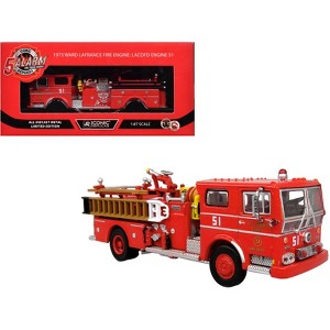 1973 Ward LaFrance Fire Engine "LAFD Engine 51" Red "5 Alarm" Series Limited Edition 1/87 (HO) Diecast Model by Iconic Replicas - 1 of 4