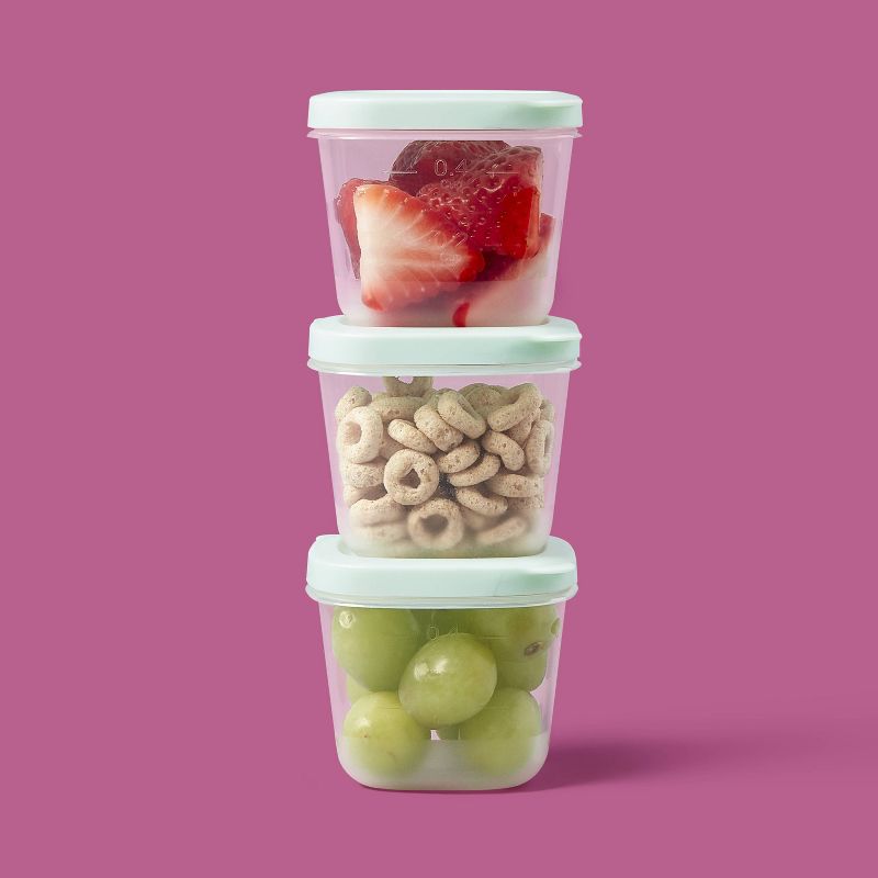 Mini Square Half Cup Food Storage Containers - 4 fl oz/4pk - up &#38; up&#8482;, 2 of 4