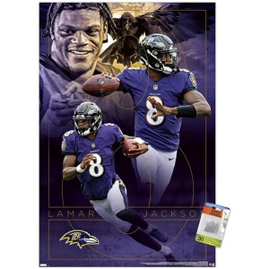 Trends International NFL Baltimore Ravens - Lamar Jackson 20 Unframed Wall Poster Prints - 1 of 4