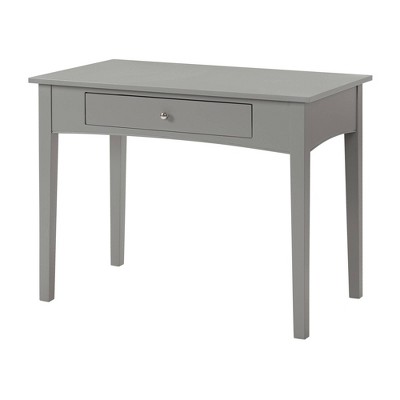 Transitional Gray 44'' Shaker Cottage Desk with Drawer