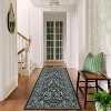 Acekool Washable Area Rug, Non-Slip Floral Botanical Carpet, Soft Low Pile Throw Rug for Living Room Bedroom Kitchen, Stain Resistant - 4 of 4