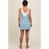 Pinkblush Blue Denim Side Pocket Overall Maternity Dress - 4 of 4