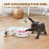 Attop Cat Toys 3in1 Automatic Interactive Kitten Toy, Fluttering Butterfly, Moving Feather, Track Balls Indoor Exercise Kicker White - 2 of 4