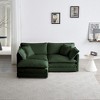76.7" Chenille Modular L-Shaped Sectional Sofa with Double-layer Cushion and Ottoman for Small Living Room - 2 of 4