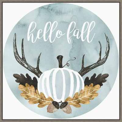 22" x 22" Elegant Harvest Collection E by Grace Popp Framed Wall Canvas - Amanti Art