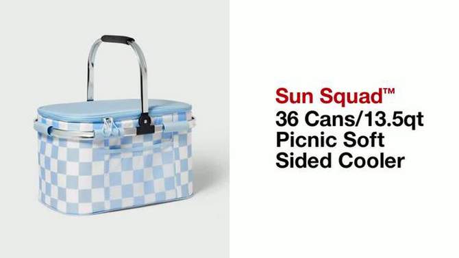 36 Cans/13.5qt Picnic Soft Sided Cooler - Sun Squad™, 2 of 7, play video