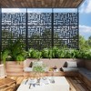 PexFix 72 in. x 47 in. Outdoor Metal Privacy Screen Garden Fence in Streets Pattern in Black - 2 of 4