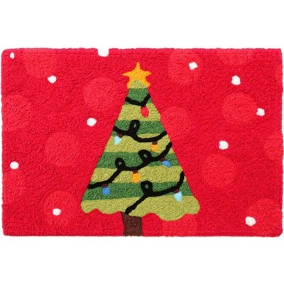 Jellybean Tannenbaum Christmas Doormat – 20"x30" Holiday Tree Mat, Indoor/Outdoor, Festive Holiday Mat for Porch, Entryway, or Hearth