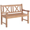 Nordic Teak 47" 2 Person Natural Outdoor, Patio and Garden Bench - Beige - 2 of 4