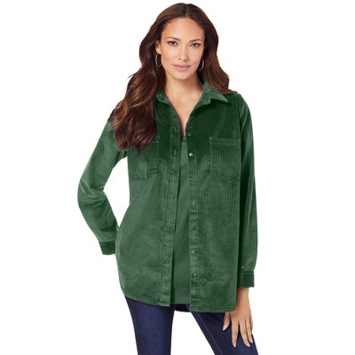 Roaman's Women's Plus Size Corduroy Big Shirt