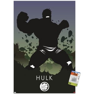 Trends International Marvel Heroic Silhouette - Hulk Unframed Wall Poster Prints - 1 of 4