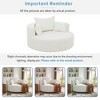 CAVINAS 360° Swivel Barrel Chair,Round Accent Chair with 3 Removable Pillows,56.3" Wide Chenille Lounge Chair for Living Room,350LB Capacity - 4 of 4