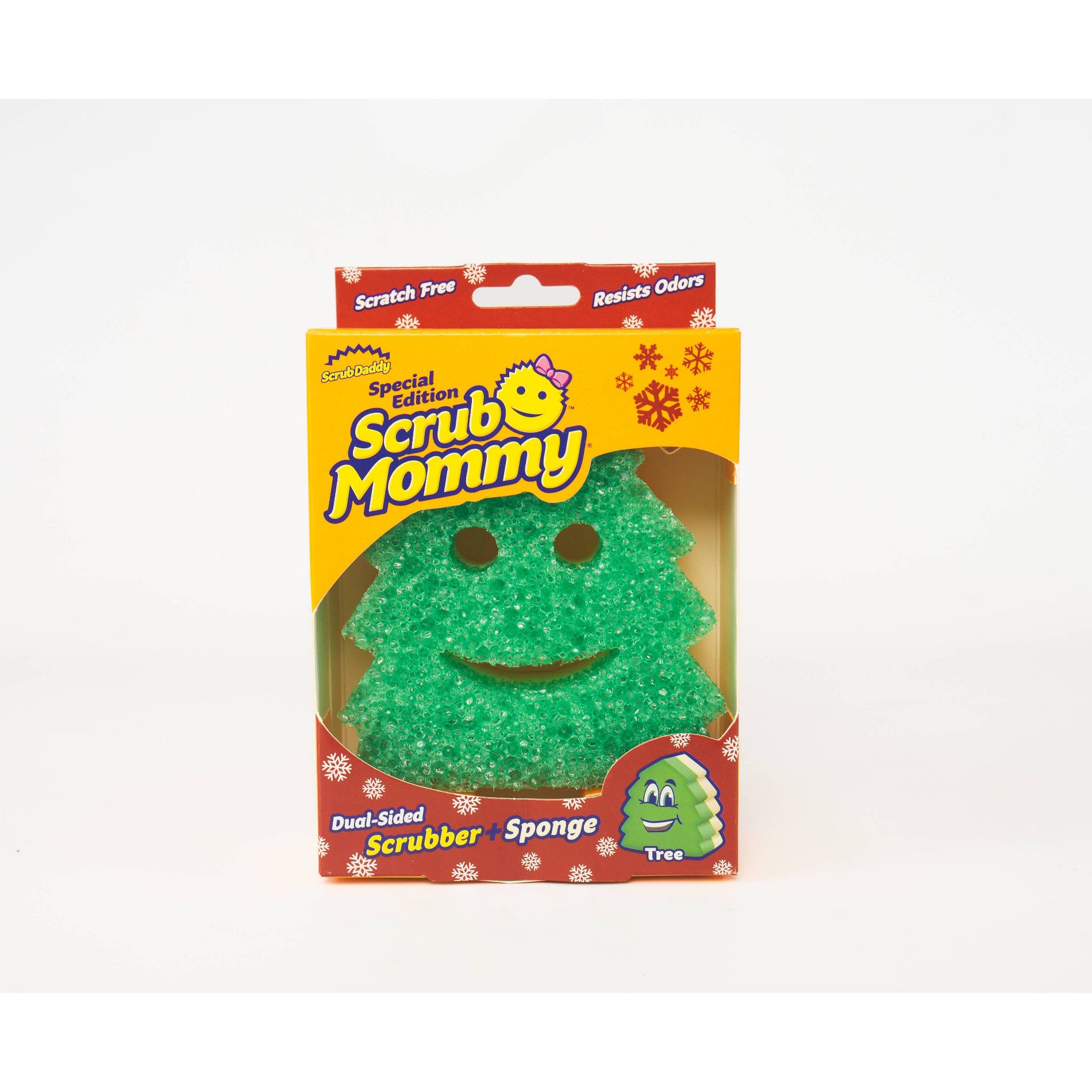 Scrub Daddy Special Edition Scrub Mommy Dual-Sided Scrubber + Sponge - Tree