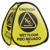 Dryser 3-Pack 16" Pop-up Caution Wet Floor Signs - Yellow 4-Sided English/Spanish Warnings - 3 of 4