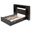 Full Size Wooden Bed with All-in-One Cabinet and Twin Size Trundle - 3 of 4