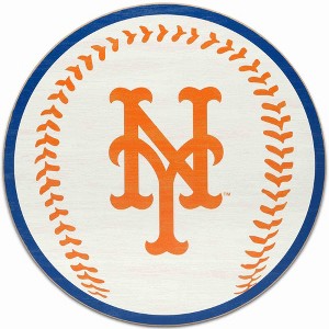 MLB New York Mets Baseball Wood Sign Panel - 1 of 4