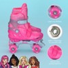 BARBIE 2in1 Kids Roller Skates, Transform from Quads to Inlines Skates, Durable Hardshell Boot, LED Wheels ABEC-7 Carbon Steel Bearings - 2 of 4