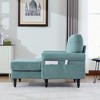 Upholstered Chaise Lounge Recliner Sleeper Sofa Bed Lazy Single Sofa Leisure Reading Couch with Side Pockets, Chenille - ModernLuxe - 2 of 4