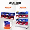 VEVOR Plastic Storage Bin, (11-Inch x 11-Inch x 5-Inch), Hanging Stackable Storage Organizer Bin, Blue/Red, 6-Pack, Heavy Duty Stacking Containers - 4 of 4