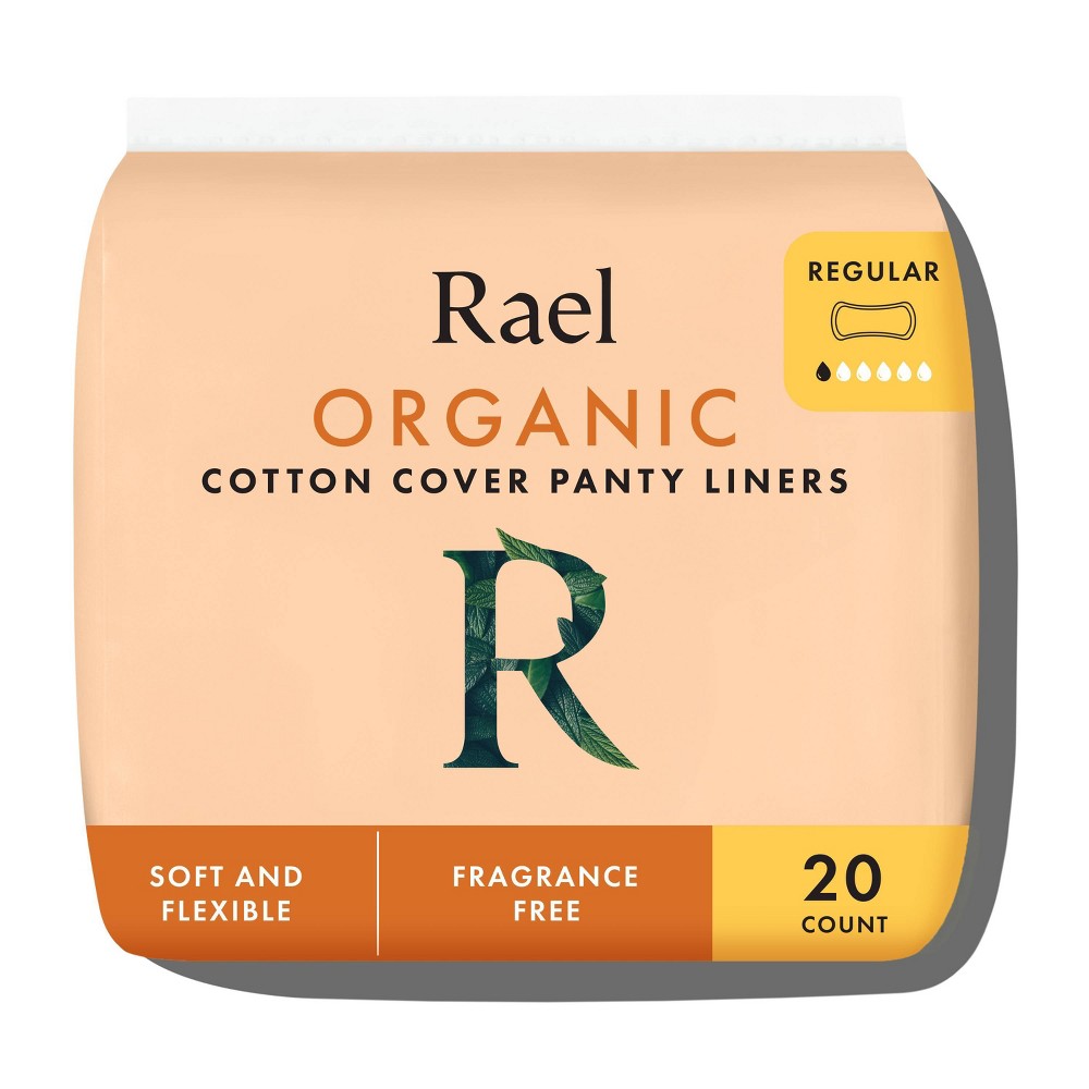Rael Organic Cotton Cover Panty Liners Regular - 20ct