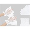 INSPIRE CHIC Women's Lace Fingerless Wrist Length Wedding Elegant White Ruffled Floral Gloves 1 Pair - 3 of 4