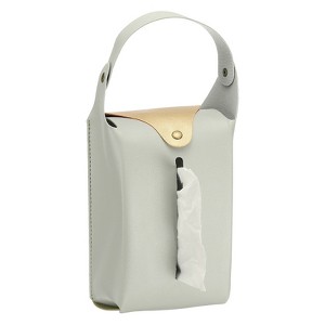 Unique Bargains PU Leather Home Car Office Decorative Tissue Box Cover with Button - 1 of 4