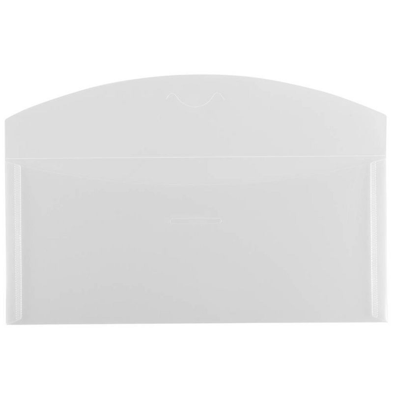 JAM Paper 12pk 4 1/4&#39;&#39;x9 3/4&#39;&#39; Durable Plastic Envelopes, Tuck Flap Closure, Clear - Ideal for Document Storage & Organization, 3 of 7