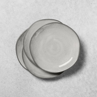 4pk Stoneware Reactive Glaze Appetizer Plate Set Gray - Hearth & Hand™ with Magnolia