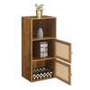 Extra Storage Weave 2 Door Cabinet with Shelf Brown Autumn Haze/Beige Barley - Breighton Home: Magnetic Latch, Boho Style - image 4 of 4