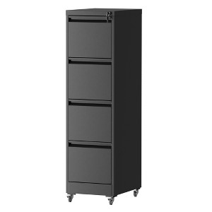 Anybear 4 Drawer Metal Locking Vertical File Cabinet on Wheels for Home & Office - 1 of 4
