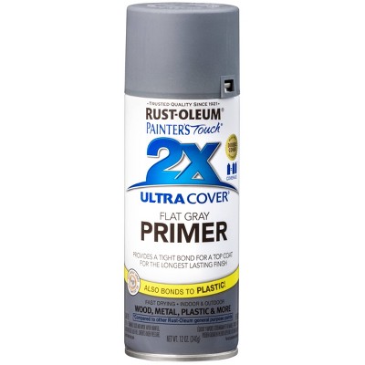 Rust-Oleum 12oz 2X Painter's Touch Ultra Cover Flat Primer Spray Paint Gray