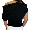 Women's Asymmetric Off-the-shoulder Top - DELUC - 4 of 4