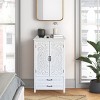 Tall Storage Cabinet with Drawers, Accent Pantry Cabinet with Carved Doors, Sideboard for Bedroom, Living Room, Entryway-Maison Boucle - 2 of 4