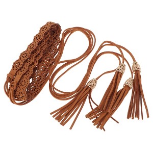 Unique Bargains Women's Hollow Flower Adjustable Waist Belt 1 Pc - 1 of 4