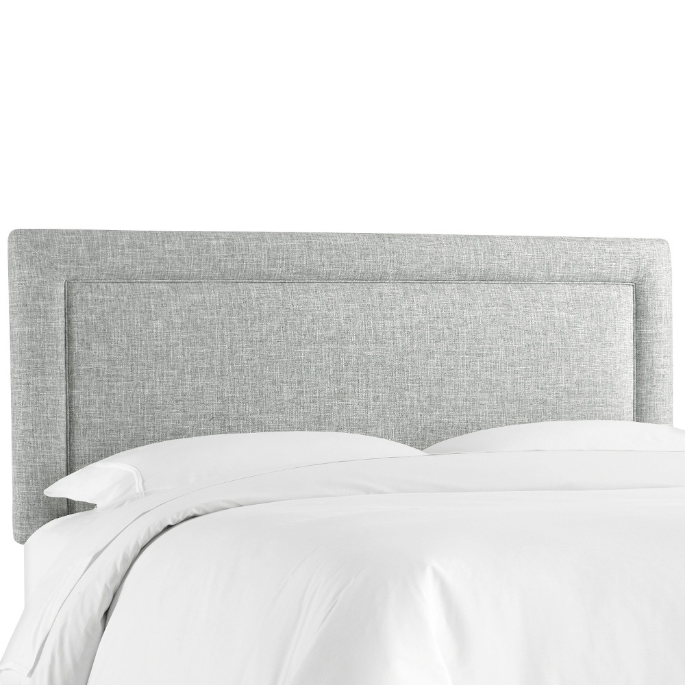 Photos - Bed Frame Skyline Furniture Full Border Headboard Pumice: Upholstered Linen Design, Pine Frame, Spot Clean