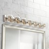 Possini Euro Design Wrapped Wire Modern Wall Light Polished Chrome Hardwire 56" 7-Light Fixture Clear Glass for Bedroom Bathroom Reading Living Room - 2 of 4
