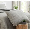 Southshore Fine Living Oversized Lightweight Grid pre-washed Quilt Set - 4 of 4