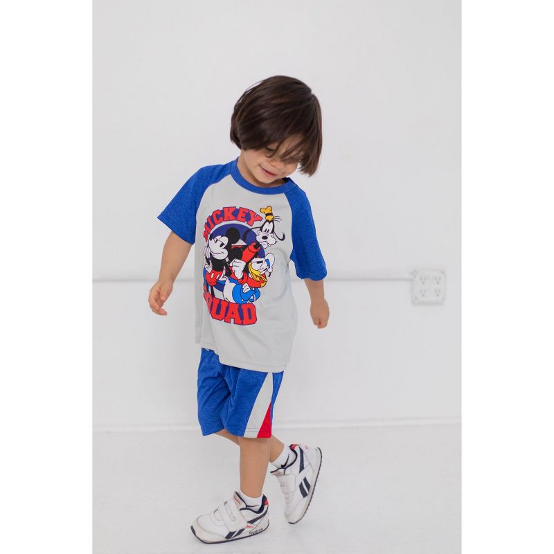 Disney Lion King Toy Story Mickey Mouse Cars T-Shirt Tank Top and French Terry Shorts 3 Piece Outfit Set Toddler, 3 of 10