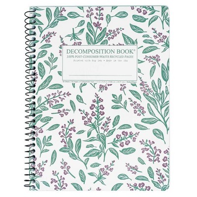 Decomposition Book 7.5"x9.75" 160 Page College Ruled Spiral Notebook Sage