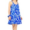 LA LEELA Women's Vacay Holiday Beach Summer Beachwear Sleeveless Casual Dress Spaghetti Strap Nightshirts Slip Nighty - 3 of 4