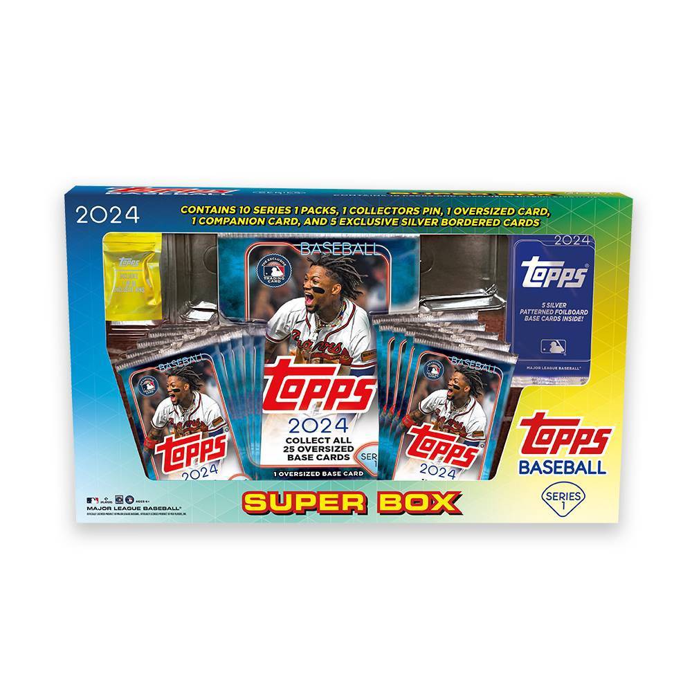 MLB 2024 Topps MLB Series One Baseball Trading Card Super Box 
