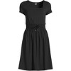 Lands' End Women's Cotton Modal Smocked Waist Dress - 3 of 4