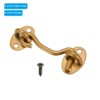 Unique Bargains Carbon Steel Carbon Steel Hook Eye Latch 2 Pcs with 8 Screws - 3 of 4
