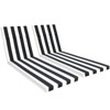 2 Pcs Set Indoor/Outdoor Chaise Lounge Chair Cushion Outdoor Furniture Cushion with Ties - 3 of 4